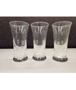 Set Of 3 Vintage Libby Windsor 4.5&quot; Beer Glasses W/ Etched Hour Glass De... - $13.49