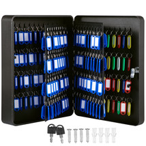 VEVOR Key Cabinet Steel Lock Box w/ 240 Capacity Colored key Tags &amp; Hooks Black - £102.28 GBP