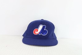 Vintage 90s New Era Diamond Collection Montreal Expos Fitted Hat Wool 6 5/8 USA - £35.19 GBP
