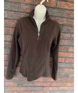 North Face Chocolate Brown Fleece Pullover Small 1/4 Zip Long Sleeve Swe... - $3.80
