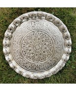 Serving Tray Turkish Ottoman Coffee Tea Zamak Antique Vintage Style Dia.... - $908.56 MXN