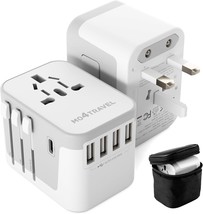 Universal Travel Adapter International Power Plug Adapter with 4 USB A and 1 USB - £31.85 GBP