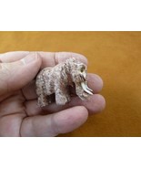 (Y-WOO-27) little red Woolly Mammoth carving SOAPSTONE stone figurine ma... - €7,78 EUR