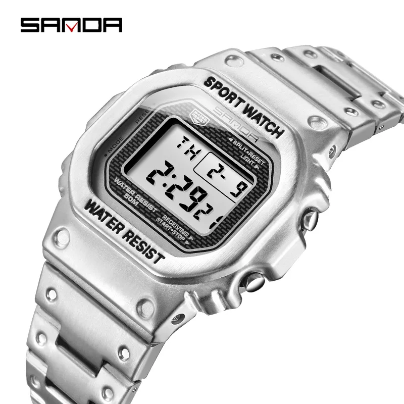 Sanda G Style Unisex Electron Watch Led Digital Watch Woman Men&#39;s 5ATM Waterp - £44.27 GBP