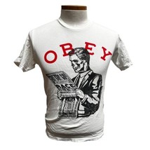 Obey Race To The Bottom Sub-Standard Times Men&#39;s T-Shirt Skeleton Face S... - £18.21 GBP