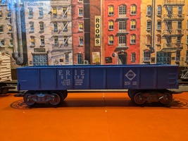 Marx Trains Used  #51170J/05572  Plastic Deluxe ERIE Gondola Car Blue w/... - $15.00