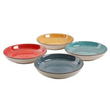 Gibson Home Color Speckle 4 Piece 10.75 Inch Stoneware Pasta Bowl Set - £41.23 GBP