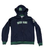 Notre Dame Fighting Irish Hoodie Sweatshirt Size Large Blue Champion Ful... - £27.25 GBP