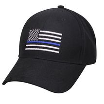 THIN BLUE LINE POLICE HAT BLUE LIVES MATTER BLACK CAP AMERICAN FLAG MEMO... - £7.04 GBP
