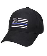 THIN BLUE LINE POLICE HAT BLUE LIVES MATTER BLACK CAP AMERICAN FLAG MEMO... - £7.13 GBP