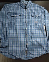 Vtg Roper Button Down Western Shirt Window Pane Plaid Cotton Y2K Cotton ... - $11.91
