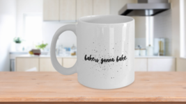 Bakers Gonna Bake Mug Script Text Speckled Mom Gift Ceramic Coffee Cup White - £14.91 GBP