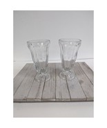 Anchor Hocking Set of 2 Glass Clear Fountainware Sundae Soda Footed Tumbler - £15.96 GBP