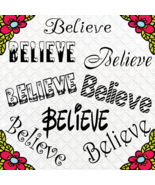 Believe Words-Digital ClipArt-Text-Art Clip-Gift Tag-Font-Christmas - $5.00