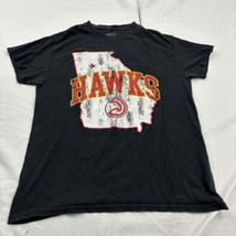 Item Game Mens Basic T-Shirt Black Atlanta Hawks Crew Neck Short Sleeve S - £11.74 GBP