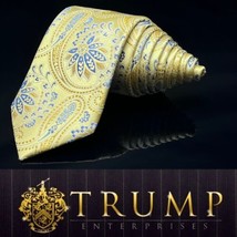 Donald J Trump Signature Collection Silk Tie Gold Blue Paisley Classic Mens - £82.99 GBP