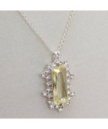 Avon Chic Frost Necklace &amp; Earring Set 16.5&quot; Silvertone Rhinestones Pend... - $476.67 MXN