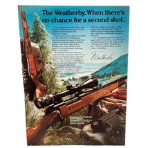Weatherby Mark V Rifles Print Ad Vintage 1982 Magnum Lazermark Hunting - £9.54 GBP