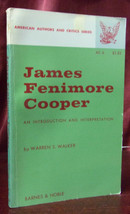 Warren S Walker James Fenimore Cooper 1962 First Ed Biography Literary Criticism - £14.38 GBP