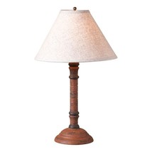 Gatlin Wood Table Lamp in Hartford Pumpkin with Fabric Linen Shade image 2
