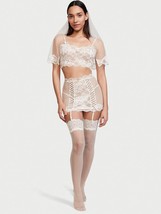 Victoria&#39;s Secret Bridal Set M,L Top+Garter Skirt+Veil+Stocking White I Do Bride - £139.85 GBP