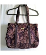 American Flyer Womens Shoulder Bag Woven Tapestry Brown &amp; Rose Gold Tone... - £12.27 GBP