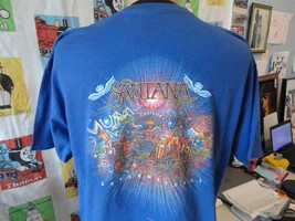 Vintage Carlos Santana Supernatural concert tour blue T Shirt Size XL - £54.43 GBP