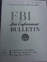 FBI Law Enforcement Bulletin January 1950 Hoover Stephen William Davenpo... - £37.37 GBP