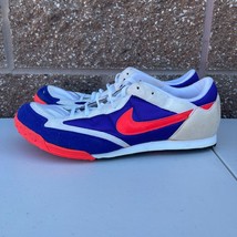 Vintage Nike Zoom Country 107006 Running Spikes White Neon Blue Red Mens 15 - £36.76 GBP