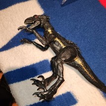 Jurassic World INDORAPTOR Mattel 14&quot; Action Figure Black Dinosaur Toy Posable - £9.23 GBP