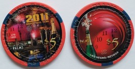 $5 Palms Happy New Year 2011 Ltd Edtn 1200 Las Vegas Casino Chip vintage - £10.17 GBP
