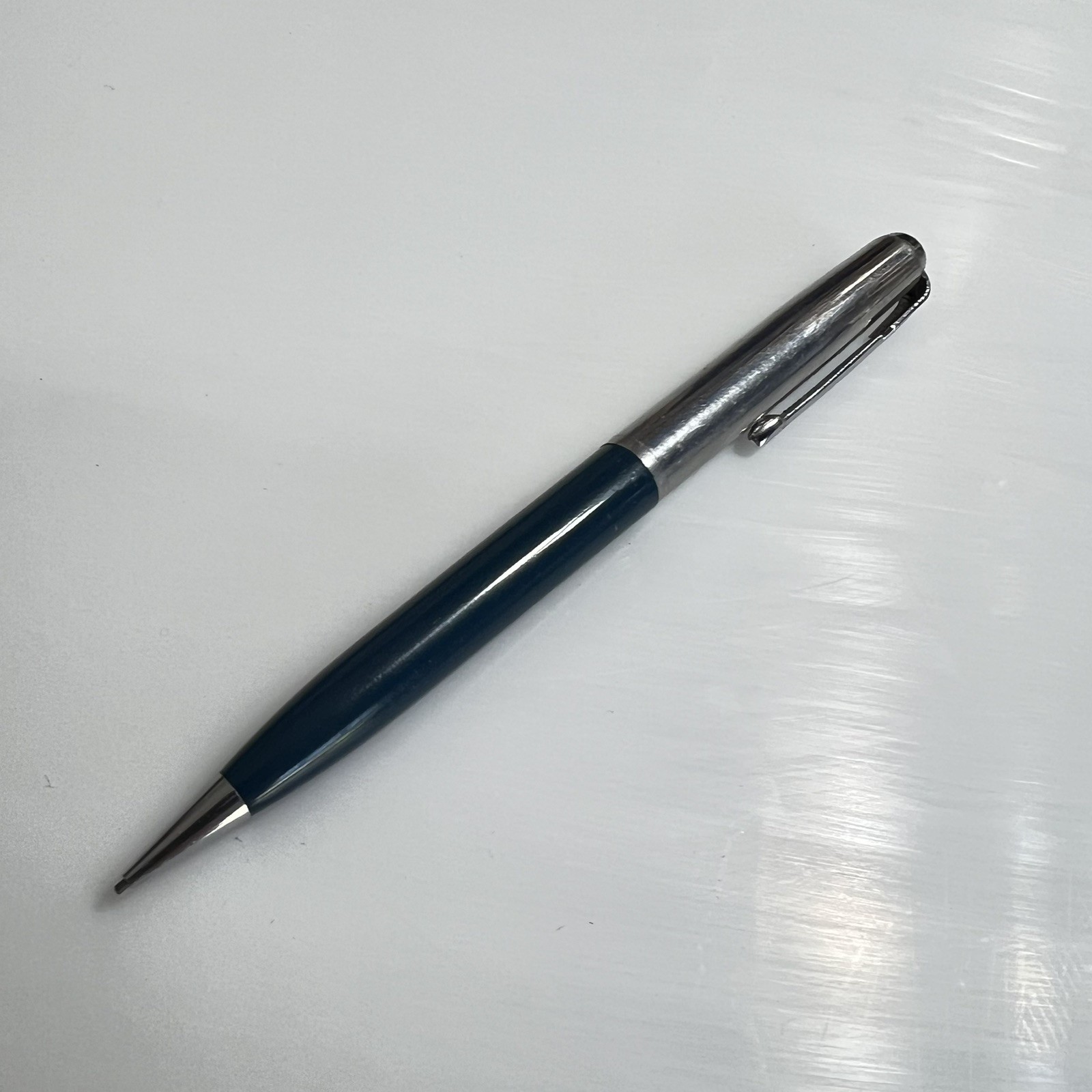 Vintage Parker Mechanical Pencil Blue And Silver Tone  - $11.79
