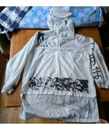 junji ito uzumaki Windbreaker Unisex Pullover Black &amp; White Print Medium... - £26.96 GBP