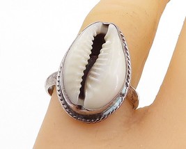 925 Sterling Silver - Vintage Cowrie Shell Twist Cocktail Ring Sz 8.5 - RG5755 - £30.08 GBP