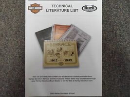 2005 Harley Davidson Technique Littérature Liste Service Shop Manuel OEM... - €6,81 EUR