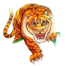 Year of Tiger Patch Embroidered Applique Sew Iron On DIY Badge 5 Inch Lucky Logo - £11.71 GBP