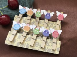 Angel Wooden Photo Clips,Pin Clothespins,Children&#39;s Party gift favor Decorations - £2.56 GBP+