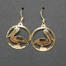 Wild Bryde 14k Gold Filled Pelican Dangle Wire Earrings - $22.76