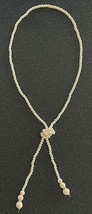 NEW White Pearl Knotted Necklace 48 Inches - £7.90 GBP