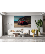 Modern american car canvas print Auto print Red car wall art Racing car ... - £52.77 GBP