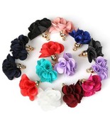 [DIY Flower] 10pcs Fabric Carnation Tassel Earrings Jewelry Handmade Keychain - £7.98 GBP