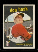 Vintage Baseball Card Topps 1959 #25 Don Hoak Cincinnati Redlegs 3rd Base Wb - £9.76 GBP