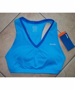 sports bra reebok blue padded size small 36-38 c cup nwt - $493.98 MXN
