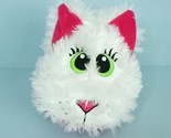 Baby Stuffies Whisper The Cat White Pink Bow Ears Plush Stuffed Animal B... - £15.91 GBP