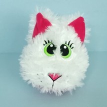 Baby Stuffies Whisper The Cat White Pink Bow Ears Plush Stuffed Animal B... - $19.79