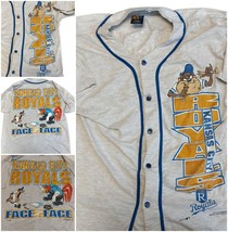 Vintage 1995 SUN Mens MLB Kansas City Royals TAZ Full Button Shirt Jerse... - £46.74 GBP