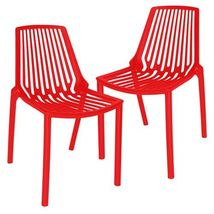 LeisureMod Mid-Century Modern Plastic Stackable Accent Side Chair Set of... - $2,867.94 MXN