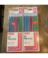 H.E.B. Vtg USA 1980 2 Packs of 10 No.2 Lead Pencils Style 20 Total Multi... - $19.79