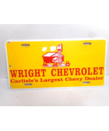 WRIGHT CHEVROLET Carlisle&#39;s Largest Chevy Dealer Plastic Dealer License ... - £11.16 GBP