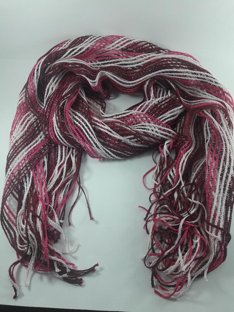 Collection XIIX Multi Stripe Lurex Net Wrap Gala Pink ONE SIZE - $9.89